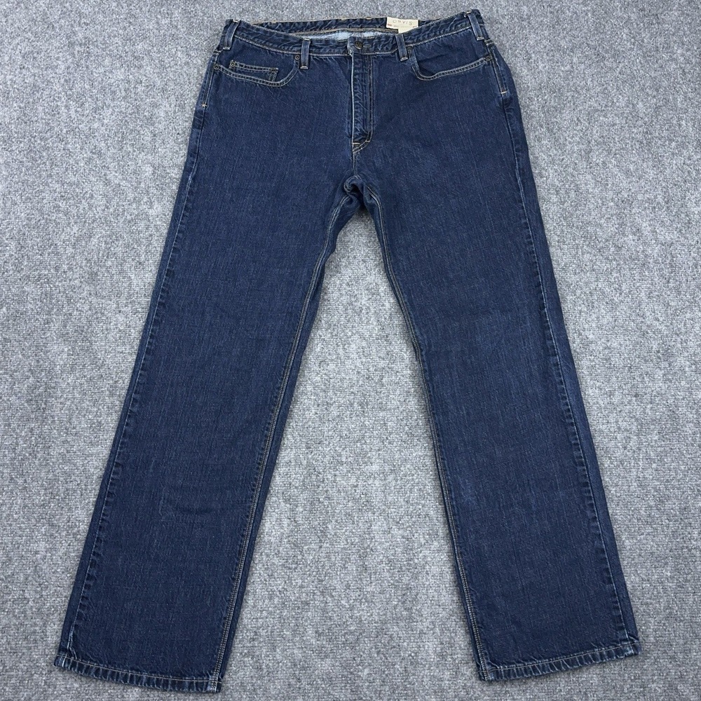 Orvis Jeans Mens 36x32 Straight Dark Wash American Denim 100% Cotton Made in USA